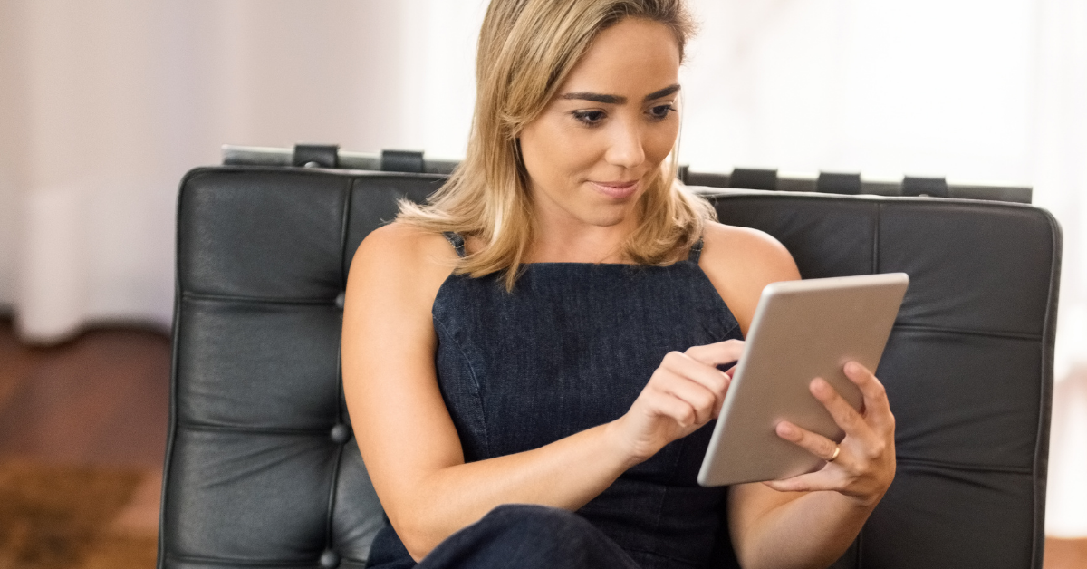 Woman Scrolling Through Online Forums